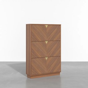 Dulap pentru încălțăminte - culoare: nuc stil mid-century conține 20 de perechi DEPRIMO 43144 by Deprimo