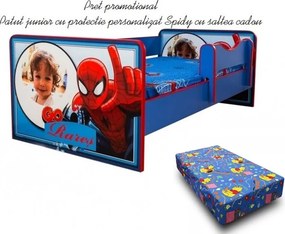 Pat junior personalizat Spidy cu saltea cadou