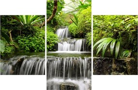 Tablou - Cascadă în pădurea tropicală (90x60 cm)