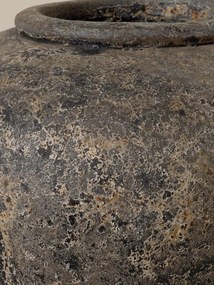 Vas decorativ din teracotta cu finisaj antichizat , H26cm , "Patina"