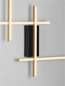 Aplica de perete LED design modern APECHO negru, auriu