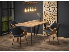 Masa de bucaterie Dickson, lemn natural/negru