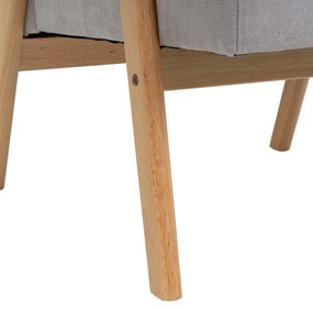 Fotoliu gri cu tapițerie din chenille Vintage – Casa Selección