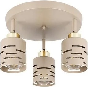 Corp de iluminat tip spot ELEN 3xE27/35W/230V bej/auriu