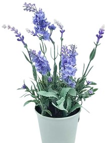 Plantă artificială în ghiveci, lavandă, dimensiuni 28x9 cm, culoare violet