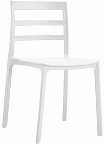 Scaun din plastic alb ELBA