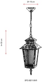 Lustra de exterior 68211 Maro 50x18 cm