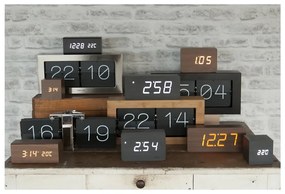 Ceas alarmă cu aspect de lemn Karlsson Square, 15 x 10 cm