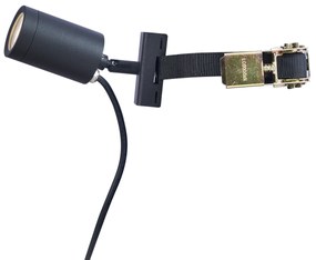 Spot exterior negru pentru copac GU10 50mm rotativ și înclinabil IP65 - Solo