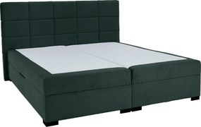 Pat boxspring, 200x200, verde, APRIL