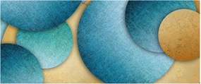 Tablou cu abstracție cercuri (120x50 cm)