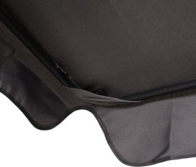 Outsunny Balansoar Hollywood, Balansoar de Grădină cu Baldachin, Acoperiș Reglabil, Negru + Maro + Gri | Aosom Romania