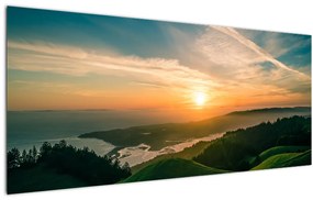 Tablou cu soarele răsărind deasupra mării (120x50 cm), în 40 de alte dimensiuni noi