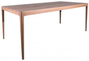 Masa dining, natur, din lemn de stejar, L180 cm, aspect rustic, Ernest