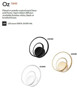 Aplica LED design modern circular OZ AP ON-OFF OTTONE