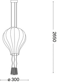 Lustră pe cablu DREAM BIG 1xE27/42W/230V Ideal Lux