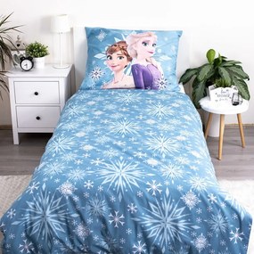 Lenjerie de pat din bumbac pentru copii pentru pat de o persoană 140x200 cm Frozen – Jerry Fabrics