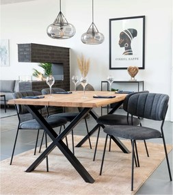 Masă dining cu blat din lemn masiv de stejar House Nordic Toulon, 140 x 95 cm