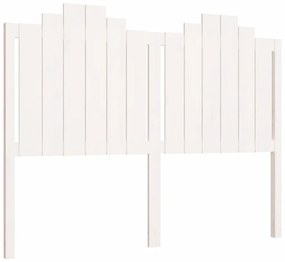 818466 vidaXL Tăblie de pat, alb, 141x4x110 cm, lemn masiv de pin