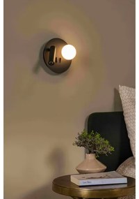 Aplică LED Lucide 77286/02/30 MATIZ 2xLED/3,5W/230V USB negru