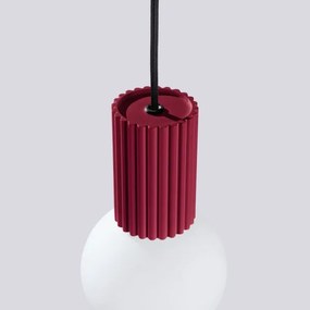 Lustră pe cablu Sollux SL.1749 HALO 1xG9/8W/230V d. 12 cm roșu