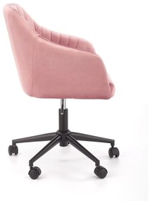 Scaun de birou Fresco velvet roz H91 cm