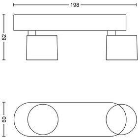 Spot LED dimabil STAR 2xLED/4,5W/230V Philips