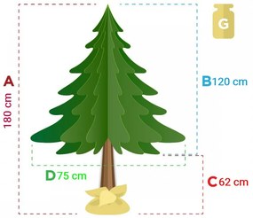 Diamento brad artificial 180 cm