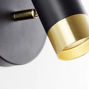 Brilliant - Aplica spot LED VIGOLO, 1x GU10/5W/230V, negru/auriu