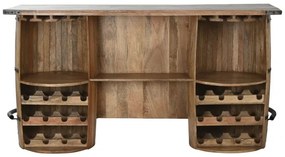 Consola de bar, din lemn de mango, Barrel