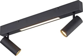 Schöner Wohnen 11793-18 - Spot LED DANTE 2xGU10/10W+LED/7,2W negru