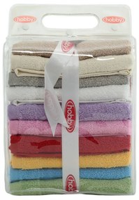 Set 10 Prosoape de Baie / Fata Rainbow, 30x50 cm, 100% Bumbac, 500 gsm, Multicolor