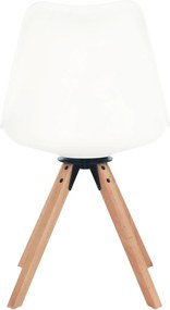 Scaun pivotant elegant, alb, ETOSA