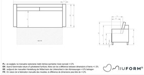 Canapea bej extensibilă 207 cm Simon – Miuform