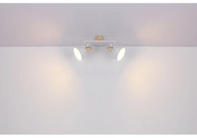 Aplica de perete / tavan cu 2 spoturi directionabile design industrial WIHO alb