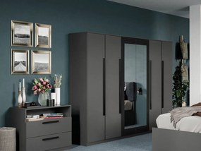 Set mobila dormitor complet Gri Antracit Stone C10