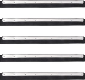 vidaXL Capete raclete de podea, 5 buc., 60,5x2x5 cm, oțel și cauciuc