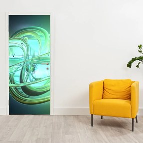 Fototapet pentru ușă - Abstract - verde (95x205cm)