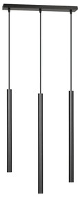 Lustra moderna cu 3 tuburi lungi suspendate SELTER 3 negru