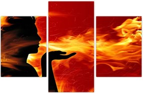 Tablou femeii în foc (90x60 cm)