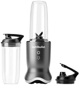 Blender Nutribullet NB1206DGCC, 1200W, 900 ml, 1 viteză + Puls, Butoane tactile, Fara BPA, Gri/Argintiu