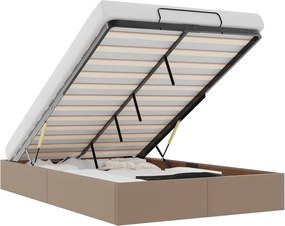 vidaXL Cadru de pat otoman fără saltea Cappucino piele artificială