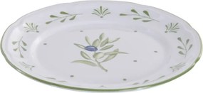 Farfurie stil Mediterraneean verde , din portelan , "Oliv"