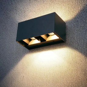 Brilagi - Aplică de perete LED pentru exterior DOUBLE CUBE LED/12W/230V antracit IP65