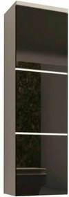 Dulap MASON BL 11, negru lucios/alb, DTD laminat, cu 3 usi si iluminar