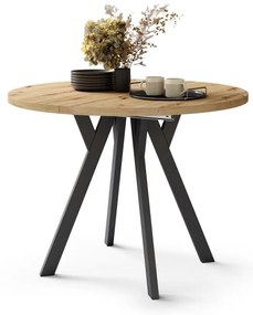 Masă de dining extensibilă ARTUR stejar artisan/negru