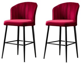 Set de scaune de bar Rubi Claret Red, 2 buc., 2 buc.