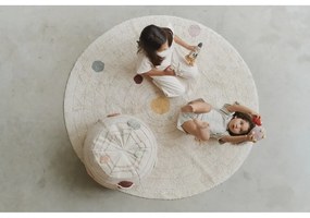 Covor de joacă pentru copii, bej, din bumbac ø150 cm Solar System – Lorena Canals
