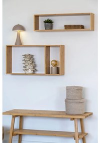 Raft de perete Ember bambus, natural, 70x15x19,5 cm