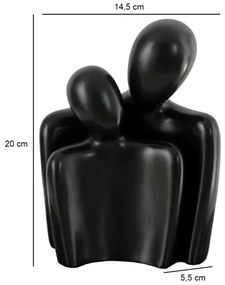 Decorațiune de masă, 20 x 5,5 x 14,5 cm, neagră